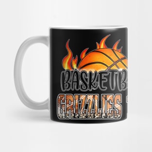Classic Basketball Design Grizzlies Personalized Proud Name Mug